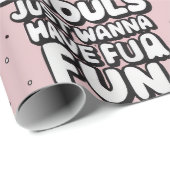 キュートピンク幽霊ハロウィーン誕生日ピンク ラッピングペーパー (ロールコーナー)