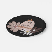 キュートピンク幽霊フローラハロウィーン ペーパープレート (アングル)