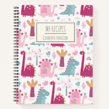 キュートピンク恐竜キッズパーソナライズされたレシピ