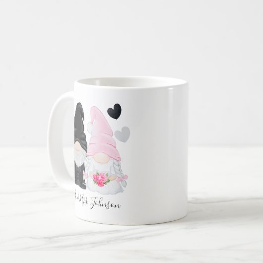 キュートピンク格言新郎新婦結婚ズ コーヒーマグカップ (正面左)