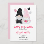 キュートピンク格言新郎新婦結婚ズ セーブザデート (正面/裏面)