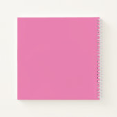 キュートピンク水玉模様模様モノグラム ノートブック (裏面)