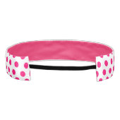 キュートピンク水玉模様 アスレチックヘッドバンド (裏面)