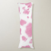 キュートピンク牛プリントウエスタンロデオモノグラム ボディピロー (正面縦)