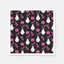 キュートピンク白黒ハローウィンパーティ