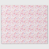 キュートピンク蝶誕生日 ラッピングペーパー (フラット)