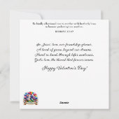 キュートピンク赤いハートネズミガレンティーヌ最高のフリーズ シーズンカード (裏面)