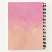 キュートピンク赤面ピーチスタイリッシュドリーミー抽象芸術 ノートブック (裏面)