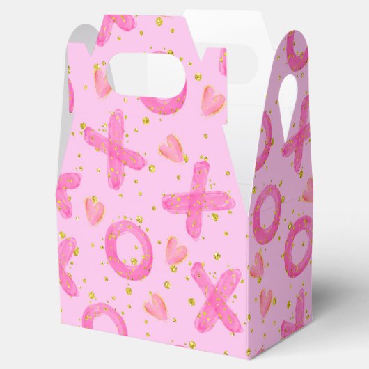 キュートピンクXOXOハグズとキスバレンタイン フェイバーボックス (オープン)