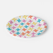 キュートピンホイール紙プレート ペーパープレート (アングル)