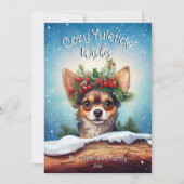 キュートピーキングチワホアコージーウィッシュズパインリース シーズンカード (正面)