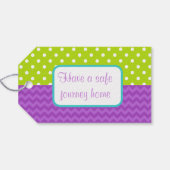 キュートピーコックグリーン&パープルギフトラベル ギフトタグ (裏面横)