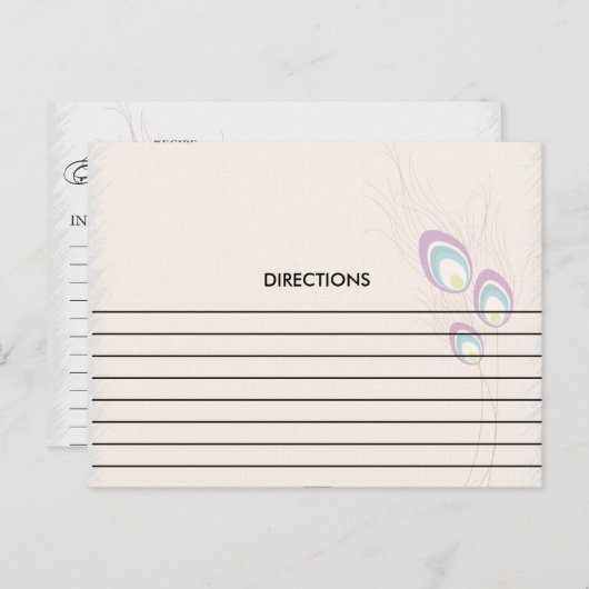 キュートピーコックフェザーレシピカード ポストカード (正面/裏面)