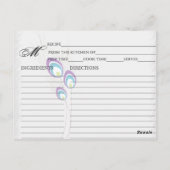 キュートピーコックフェザーレシピカード ポストカード (裏面)