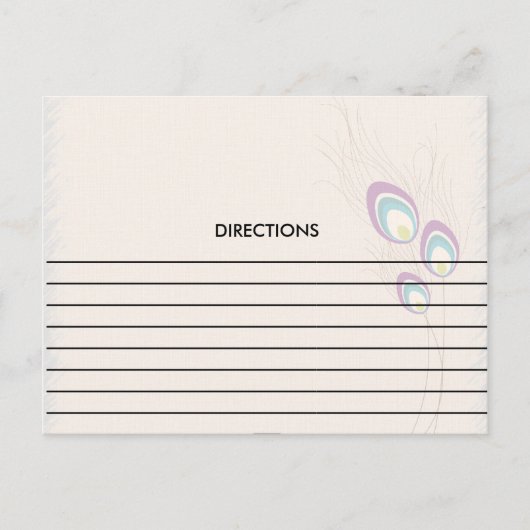 キュートピーコックフェザーレシピカード ポストカード (正面)