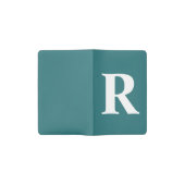 キュートピーコックブルーモノグラパーソナライズされたム ポケットMoleskineノートブック (オープン)