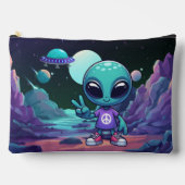 キュートピースエイリアン&宇宙船 アクセサリーポーチ (正面)