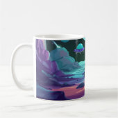 キュートピースエイリアン&宇宙船 コーヒーマグカップ (左)