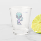 キュートピースエイリアン&宇宙船 ショットグラス (裏面)