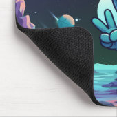 キュートピースエイリアン&宇宙船 マウスパッド (コーナー)