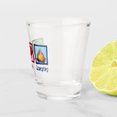 キュートピースラブキャンピング ショットグラス (右)