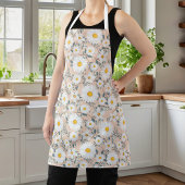 キュートピーチアンドホワイトフローラデイジー エプロン