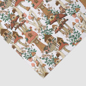 キュートピーチコテージコアフローラマッシュルームパターン 薄葉紙 (詳細)