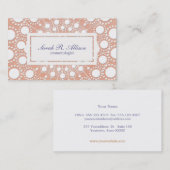 キュートピーチサークルパターン美しいサロンとスパ 名刺 (正面/裏面)