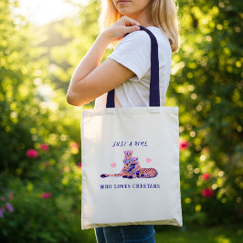 キュートピーチパープルパステルチータファミリー トートバッグ