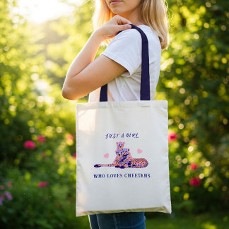 キュートピーチパープルパステルチータファミリー トートバッグ