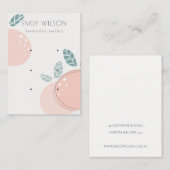 キュートピーチフルーツ抽象芸術はっきりした3イヤリングディスプレイ 名刺 (正面/裏面)