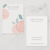 キュートピーチフルーティ抽象芸術はっきりしたネックレスディスプレイ 名刺 (正面/裏面)