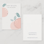 キュートピーチ抽象芸術フルーティスタッドイヤリングディスプレイ 名刺 (正面/裏面)