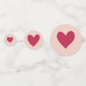 キュートピーチ&赤いハートドードル紙吹雪 コンフェッティ (裏面)