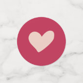 キュートピーチ&赤いハートドードル紙吹雪 コンフェッティ (スモール正面)