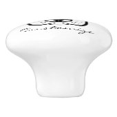 キュートピー顔サンダーコーブ セラミックノブ (側面)