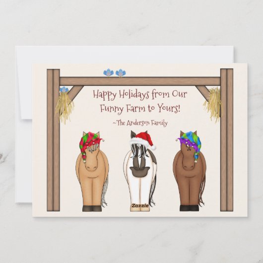 キュートフおもしろいァームホリデーウズクリスマス シーズンカード (裏面)