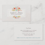 キュートフお洒落ラワーパステルフローラブーケ 名刺 (正面/裏面)