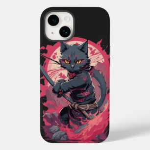 キュートファイアスプラッシュブラック忍者キャットウォリアー Case-Mate iPhone 14ケース