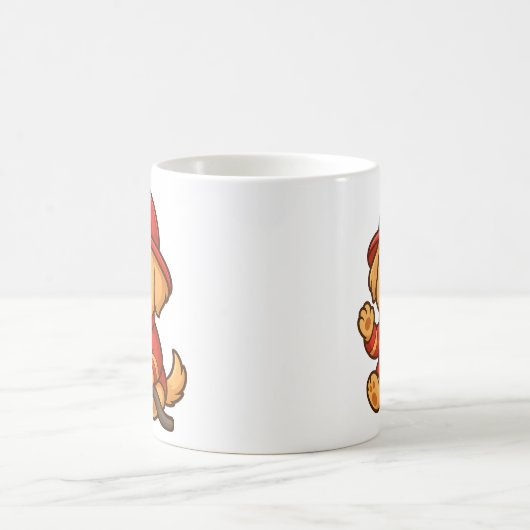 キュートファイアーファイターゴールデンレトリバーマグ飲み物用品 コーヒーマグカップ (中央)