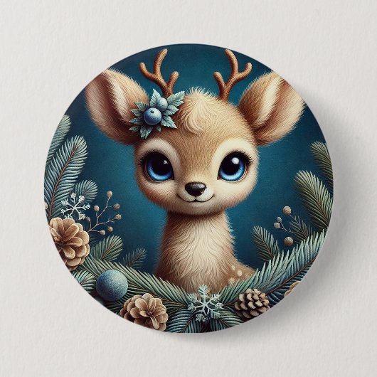 キュートファウンイラストレーション 缶バッジ (正面)
