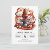 キュートファウンテンチョコレート誕生日 招待状 (スタンド正面)