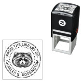 キュートファットラクーン顔図書名 セルフインキングスタンプ (インサイチュ)