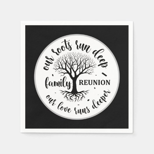 キュートファミリー懇親会パーティー スタンダードカクテルナプキン (正面)