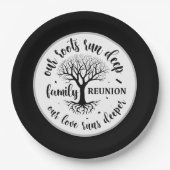 キュートファミリー懇親会パーティー ペーパープレート (正面)