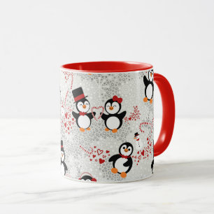 キュートファンシートップハットクリスマスペンギン マグカップ