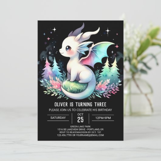 キュートファンタジードラゴン誕生日 招待状 (スタンド正面)