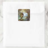 キュートファンタジーフェアリー&ペガサス信じ引用文 スクエアシール (バッグ)