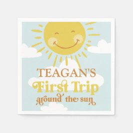 キュートファーストのまわりにトリップザサンファースト誕生日 スタンダードカクテルナプキン