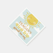 キュートファーストのまわりにトリップザサンファースト誕生日 スタンダードカクテルナプキン (角)